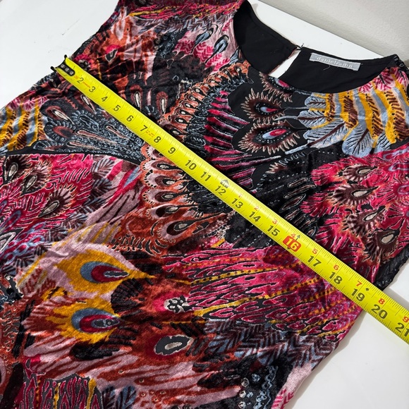 Anthropologie| danielrainn velvet Red and Black Cocktail Midi Dress - Picture 5 of 8